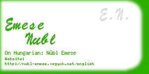 emese nubl business card